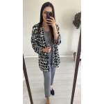 Siyah/Beyaz Detaylı Ceket
