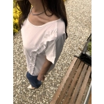 Beyaz Kısa Kısa Kollu Tunik - Görsel 3
