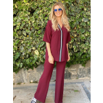 Bordo Bol Paça Pantolon