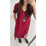 Cepli Kırmızı Elbise - Görsel 3