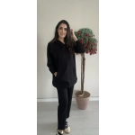 Siyah Kapüşonlu Takım