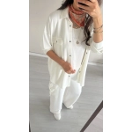 Beyaz Cepli Pamuk  Modal Takım - Görsel 2