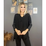 Siyah Yaka Detaylı Tunik