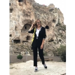 Kolu Şeritli Ceketli Takım - Görsel 2