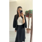 Siyah Kaşe Bomber Ceket