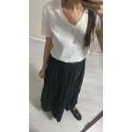 Siyah kırışık  etek