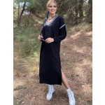 Kol-Yaka Şerit Detaylı Elbise - Görsel 3