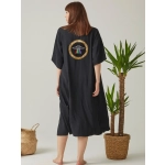 Siyah Ufo Sırt Detaylı Kimono - Görsel 2
